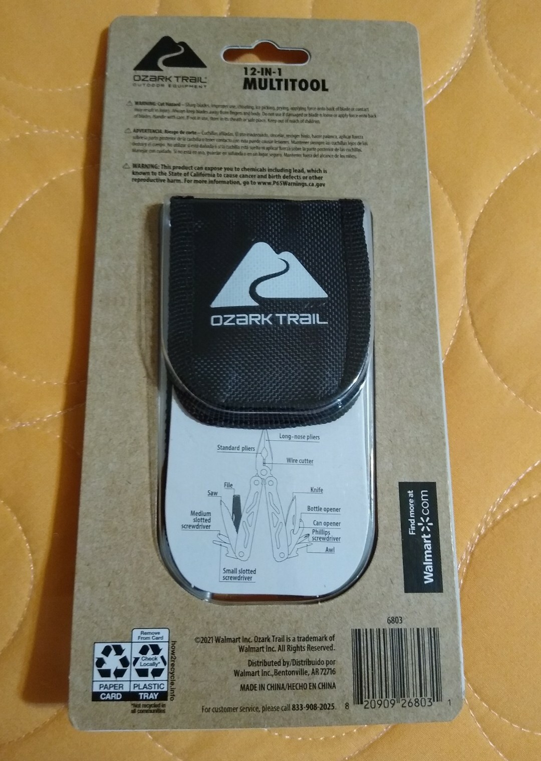 OZARK TRAIL 12-IN-1 MULTI TOOL WITH SHEATH SILVER HANDLE NEW! FREE SHIP!
