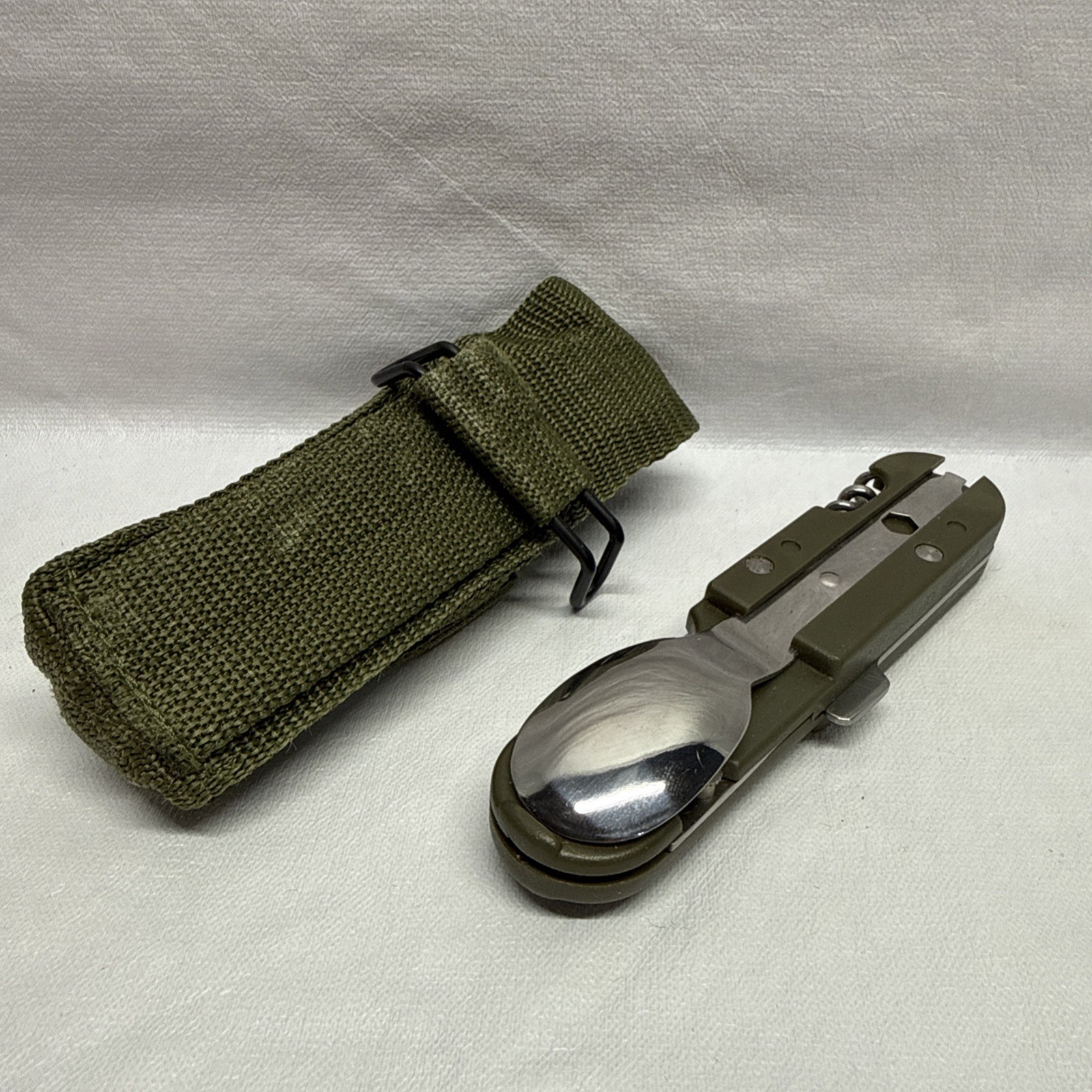 Vintage Camping Multi-Tool Detachable Utensils Knife Fork Spoon Bottle Opener