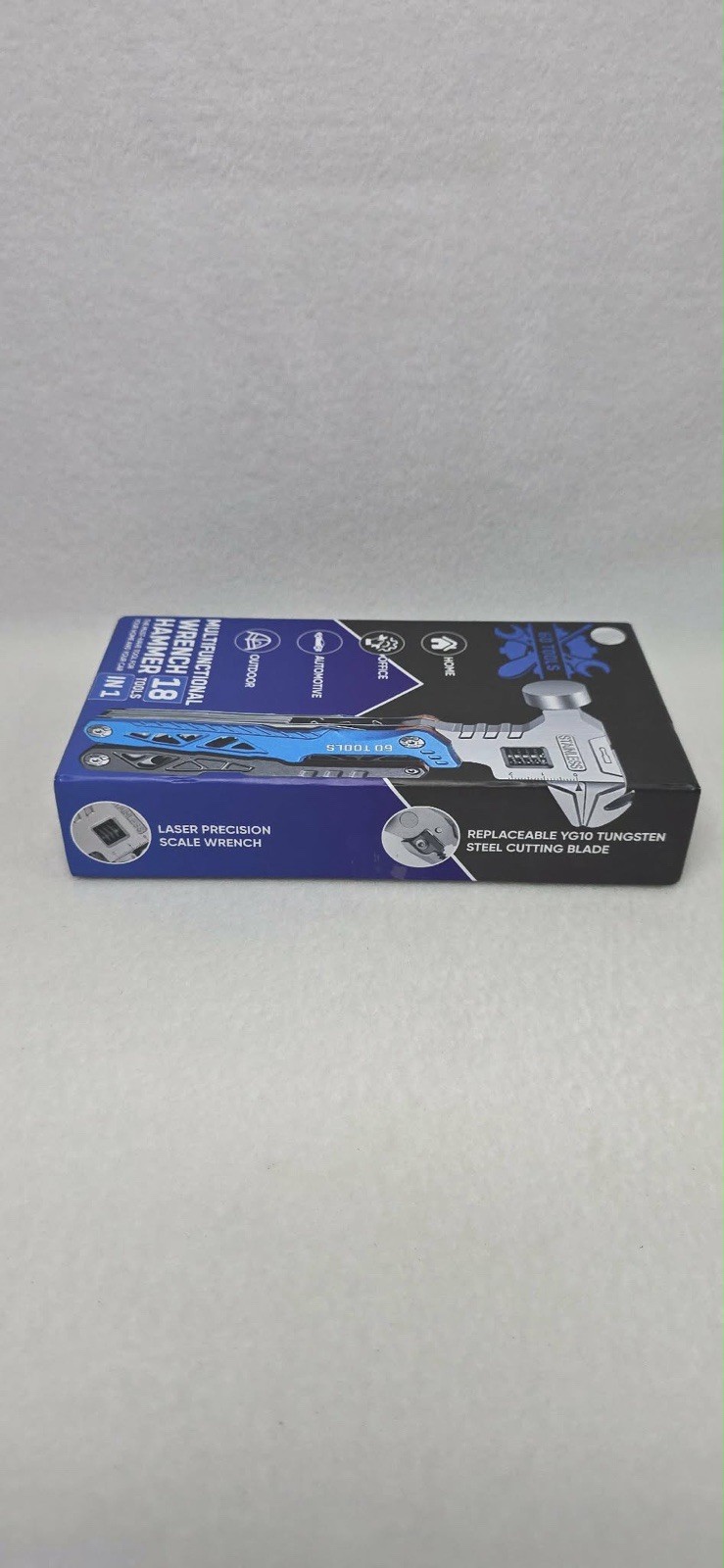 60 Tools 18 In 1 Multifunctional Wrench Hammer