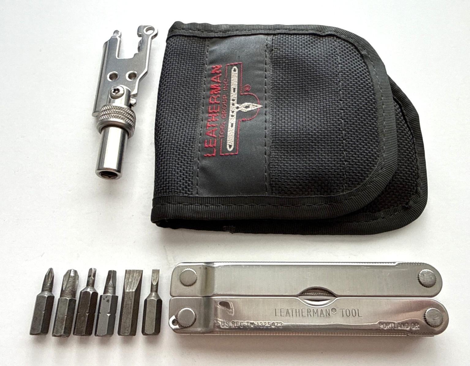 Leatherman PST Multi-Tool Tool Adapter Bits Nylon Sheath USA