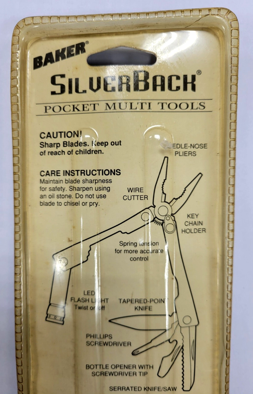 Baker Silverback Pocket Stainless Steel Multi Purpose Tool SB-2300 New NOS