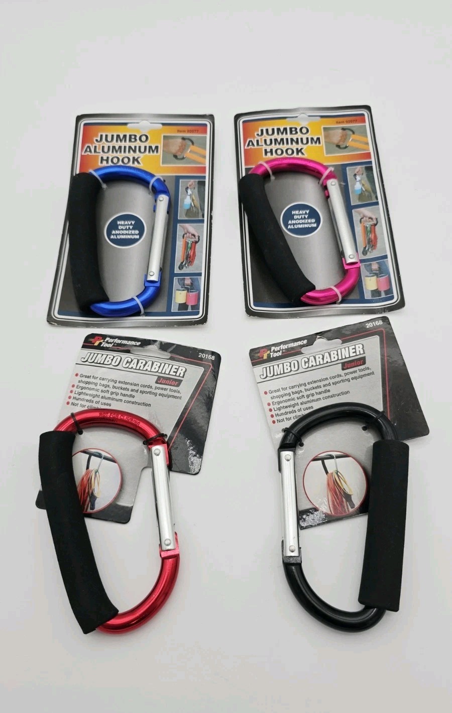 Lot Of 4 Jumbo Aluminum Hooks Heavy Duty Anodized Aluminum Jumbo Multi Use Hooks
