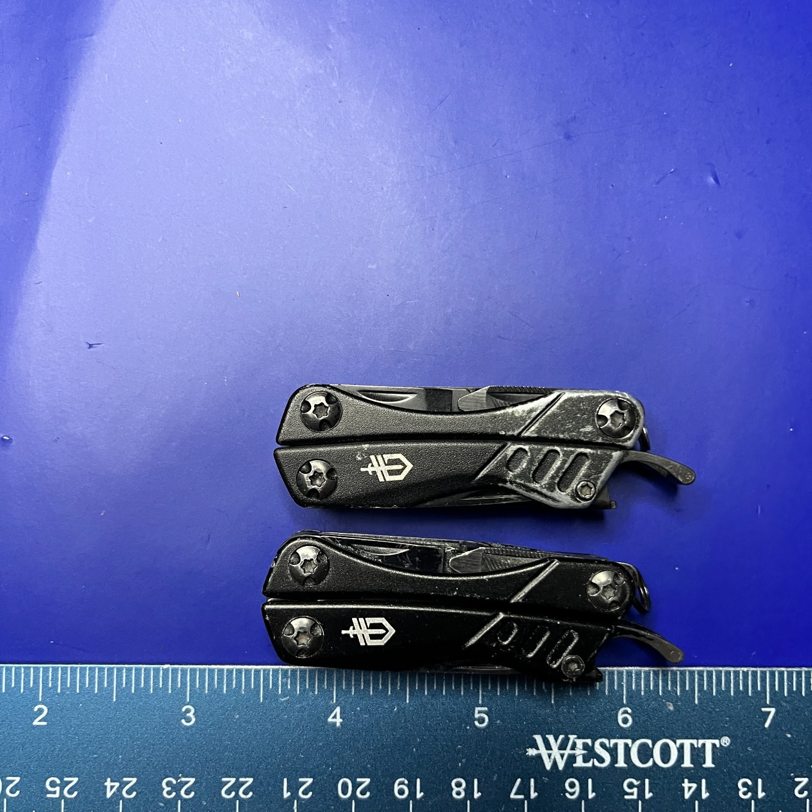 Lot of 2 Gerber Dime Multi-Tools Small Keychain Pliers Knife File Scissors