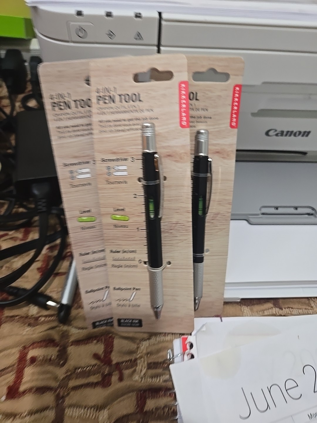 4 in 1 pen tool By Kikkerland Screwdriver , Ruler Ballpoint Pen And Leveler