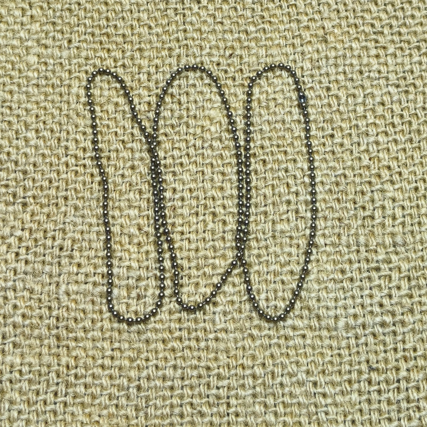 EDC Anti-allergy Pure Ti Chain Ball Bead Necklace 2.4x650mm
