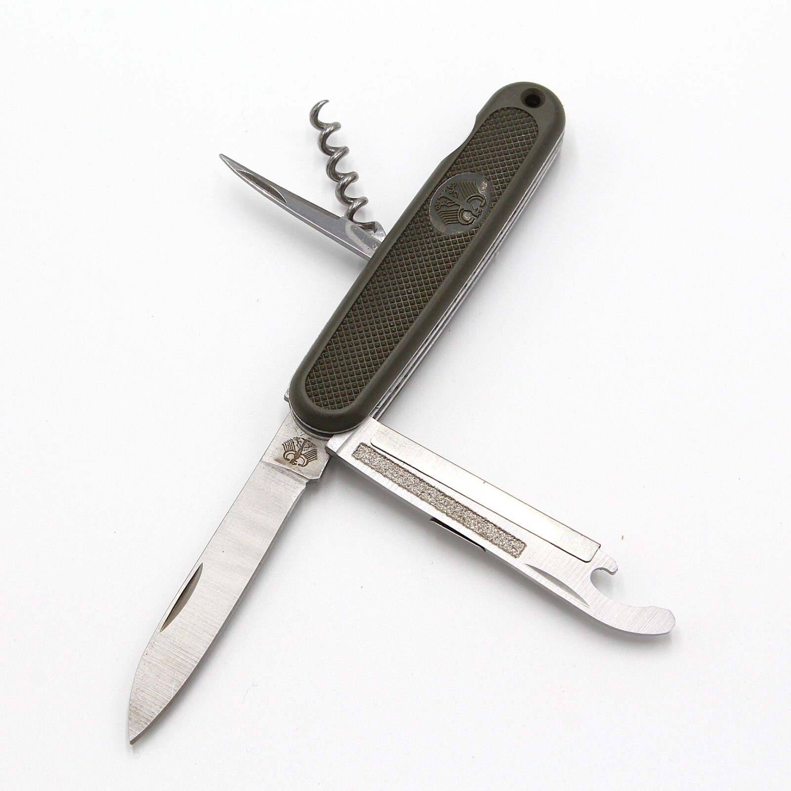 Military Bundeswehr 4 1/8″ Stainless GRN Multitool OD green Folding Knife 212