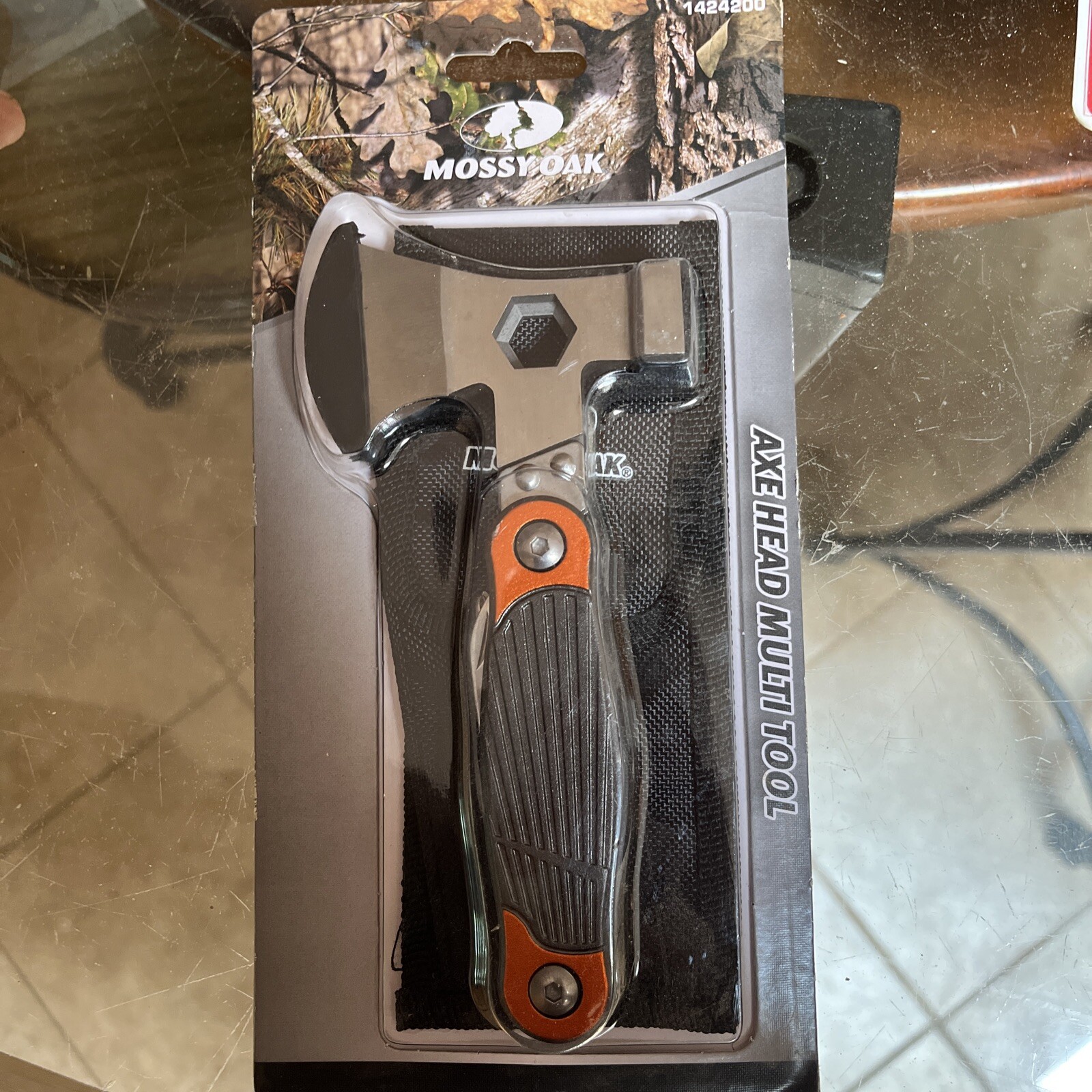 Mossy Oak Mini AXE & Hammer Multi Tool w/ Belt Case 6-1/4” Hiking & Camping *New