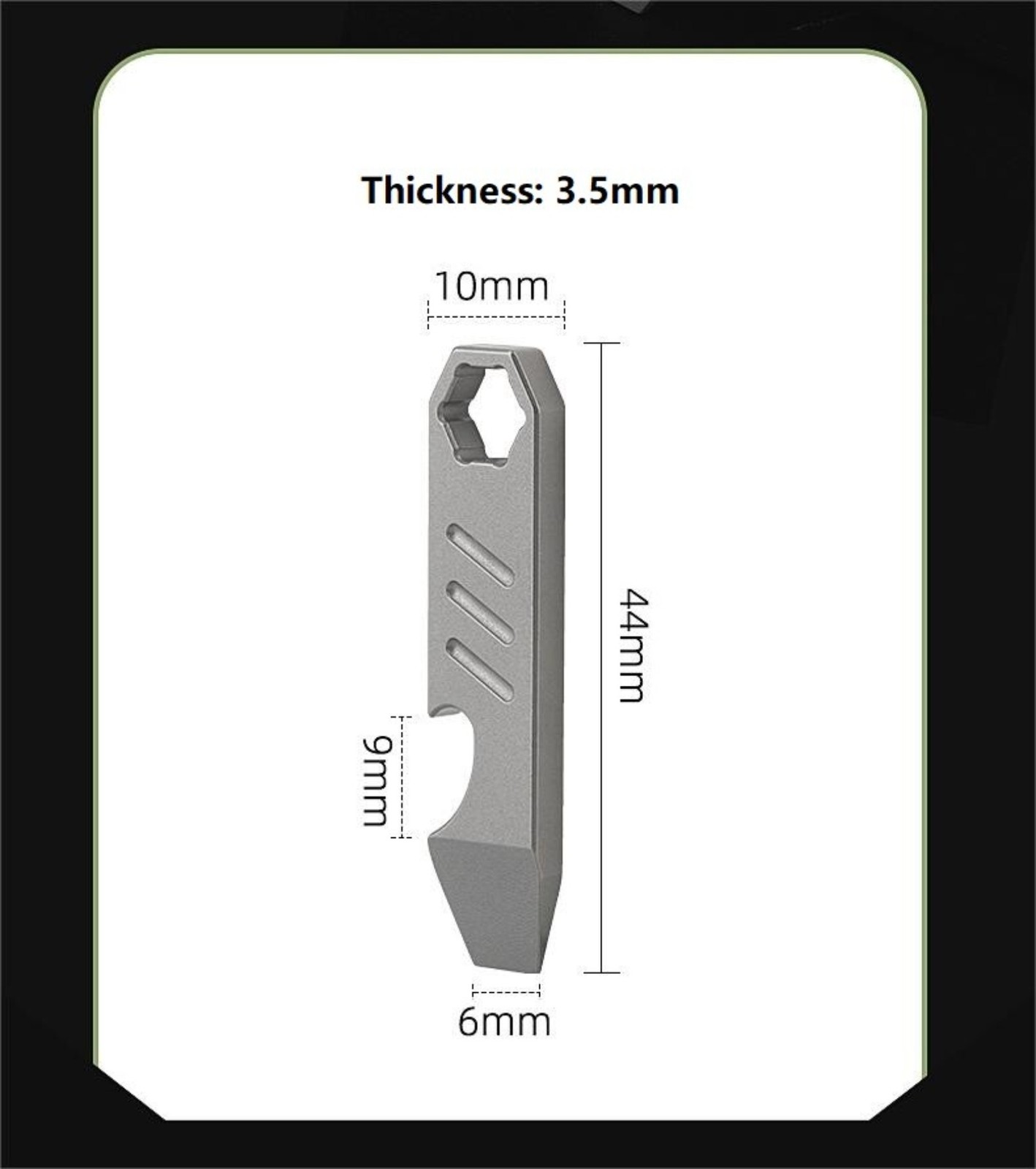 1PC Mini Titanium Alloy Pry Bar EDC Crowbar Bottle Opener Pocket Tool Keychain