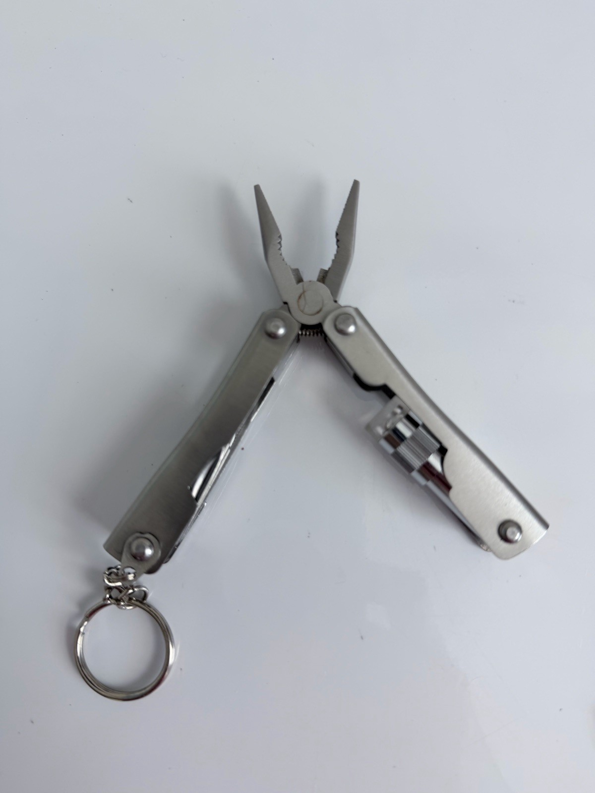 Mini Multi Tool Keychain Pliers Knife File w/ Nylon Case