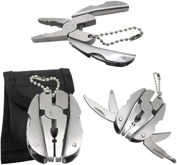 Multifunctional All In One Tool Mini Plier Keychain Set – 6-in-1 Multitool Plier