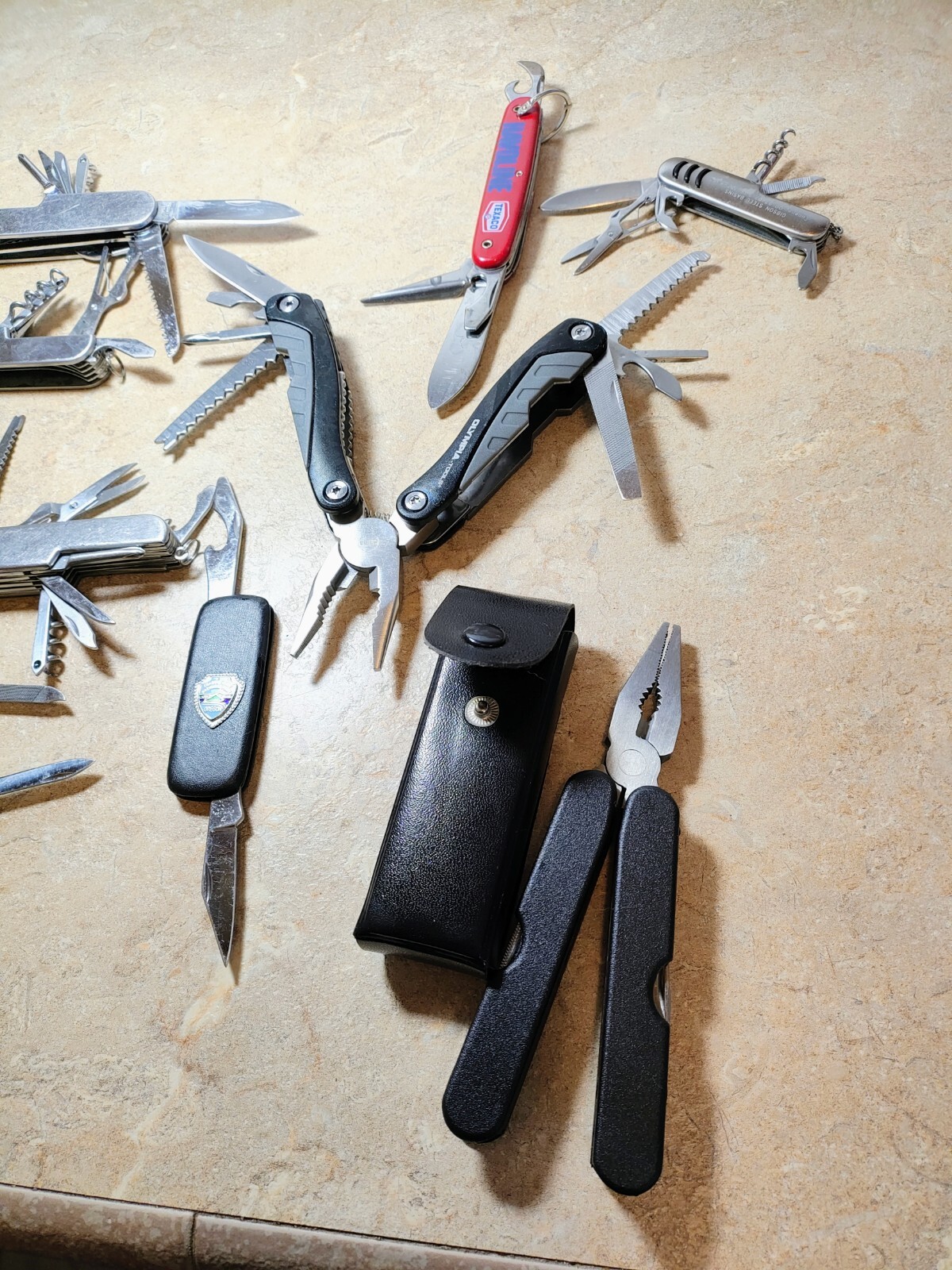 Lot of 10 Generic Multitools Multi Tools Pliers Knives Saw Blades Folding Folder
