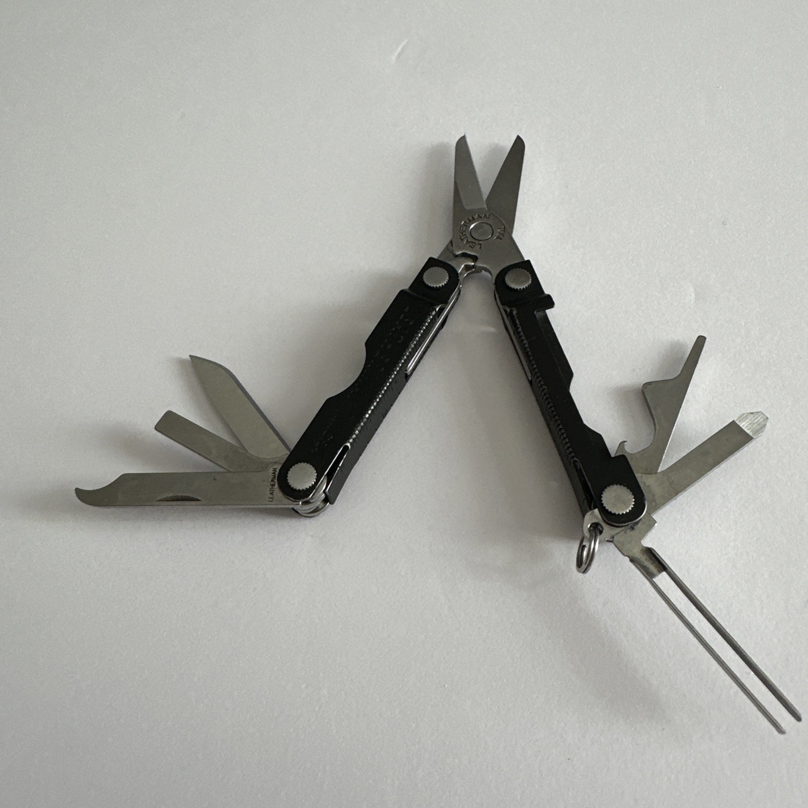 Leatherman Micra Multi-Tool, Knife, Scissors, Key Ring, Black Nice Cond 02/25