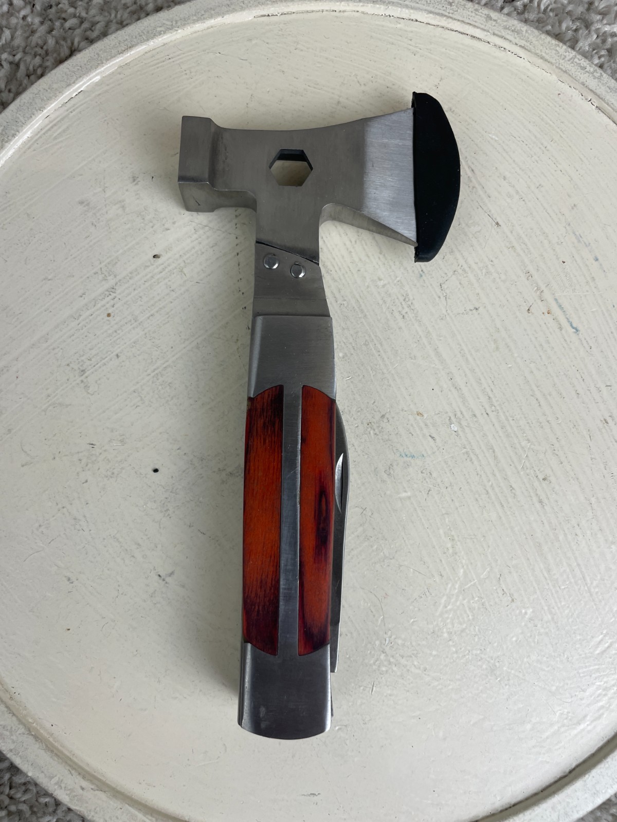 Sheffield 12301 Camper 12-in1 Multi-Tool Handheld Axe Head Spike Hammer