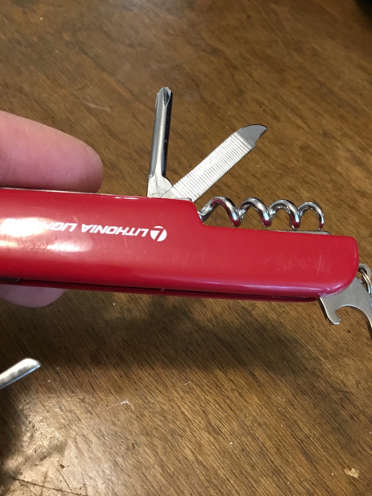 Rostfrei Red Pocket Knife Stainless Scissors Toothpick Lithonia Lighting 3.5”