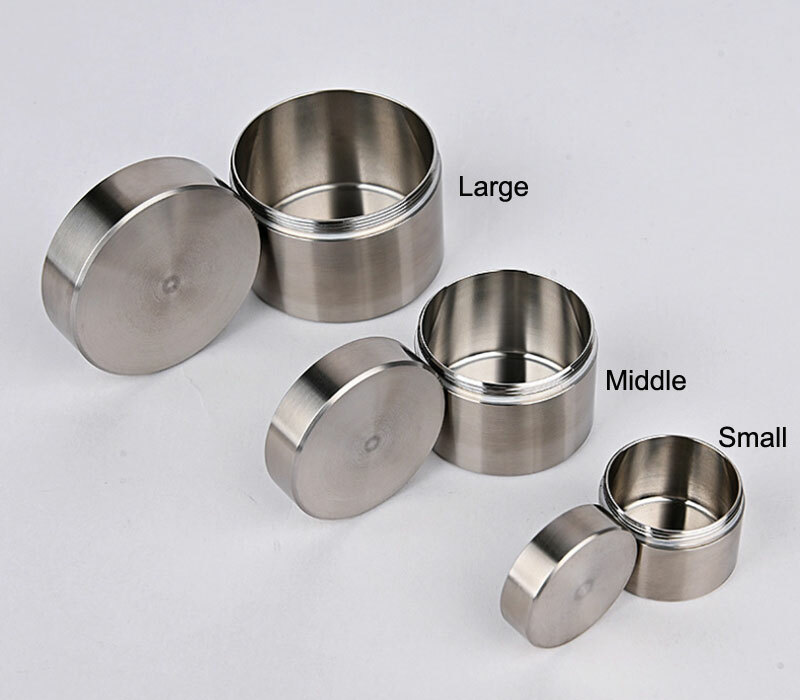 1 PC Stainless Steel Waterproof Tea Can EDC Outdoor Sealed Pill Case Storage—-