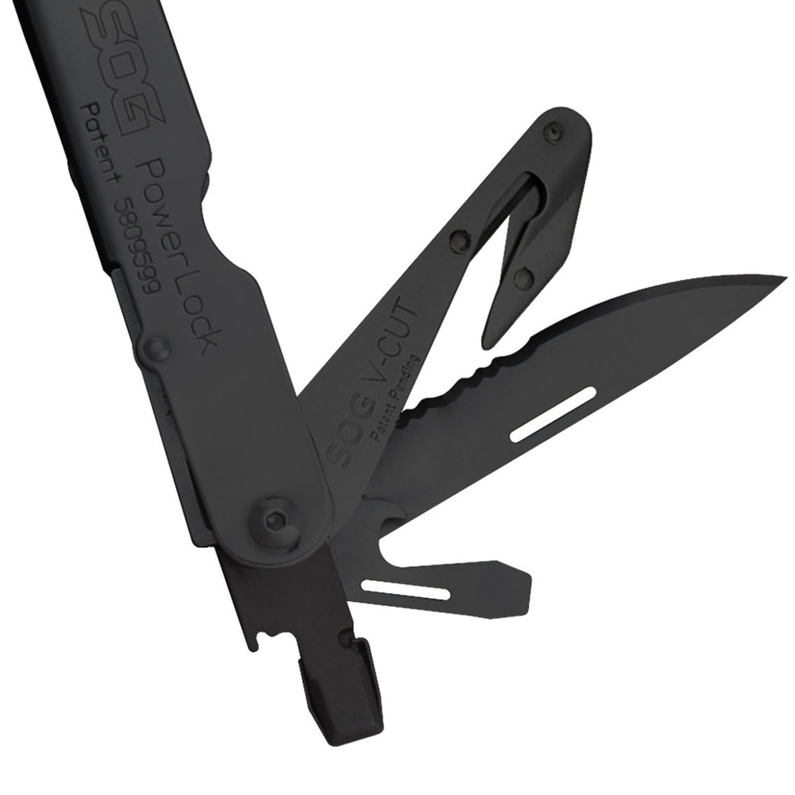SOG Powerlock Multi-Tool with V-Cutter and Nylon Shealth – Black Oxide