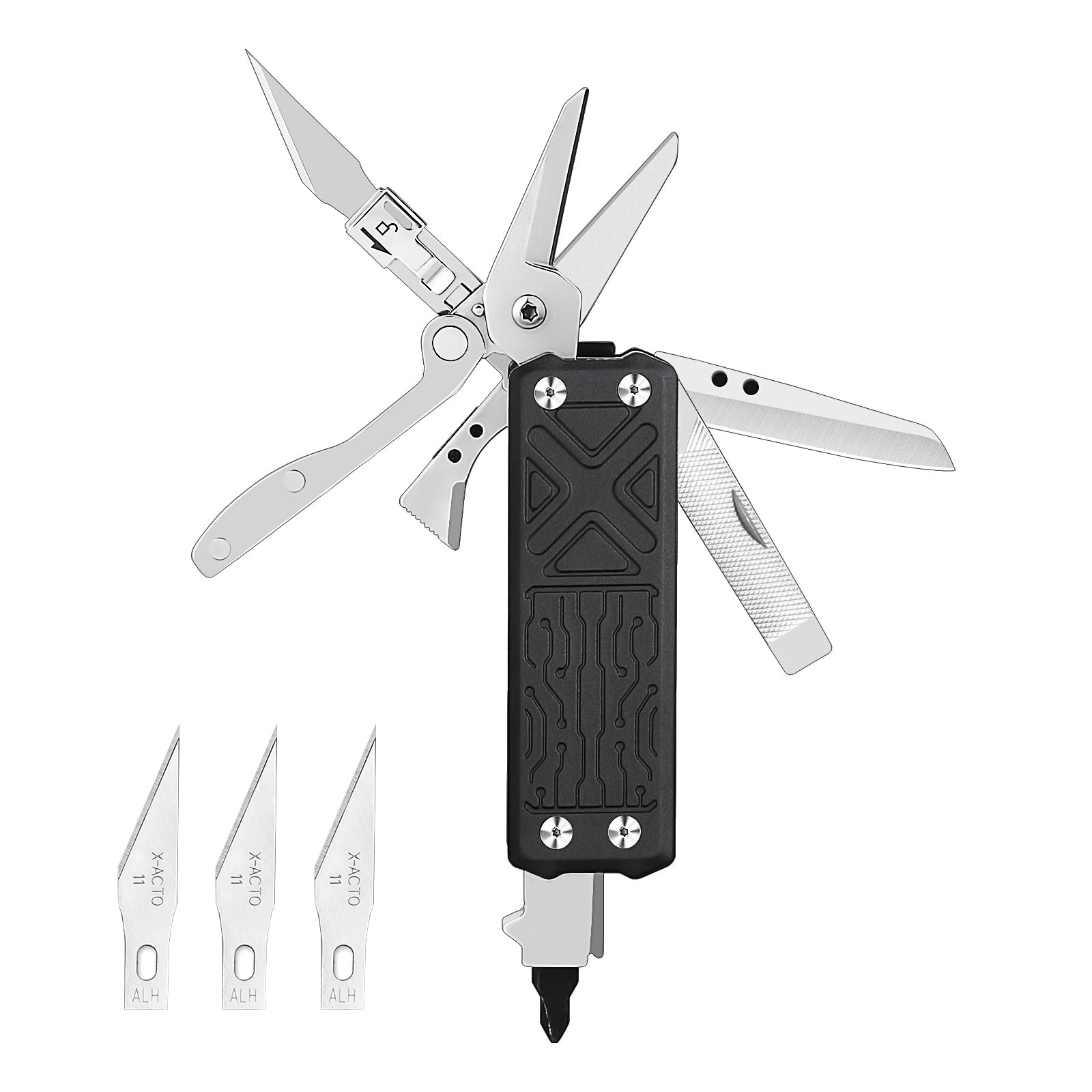 Pocket Tool E1, Pocket Knife Multi-Tool with Replaceable Folding Utility Knif…