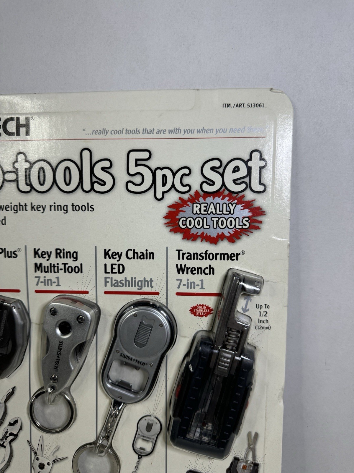 SWISS TECH Micro Tool 5 Pc Set XL900 Key Ring Flashlight Wrench Screwdriver NEW