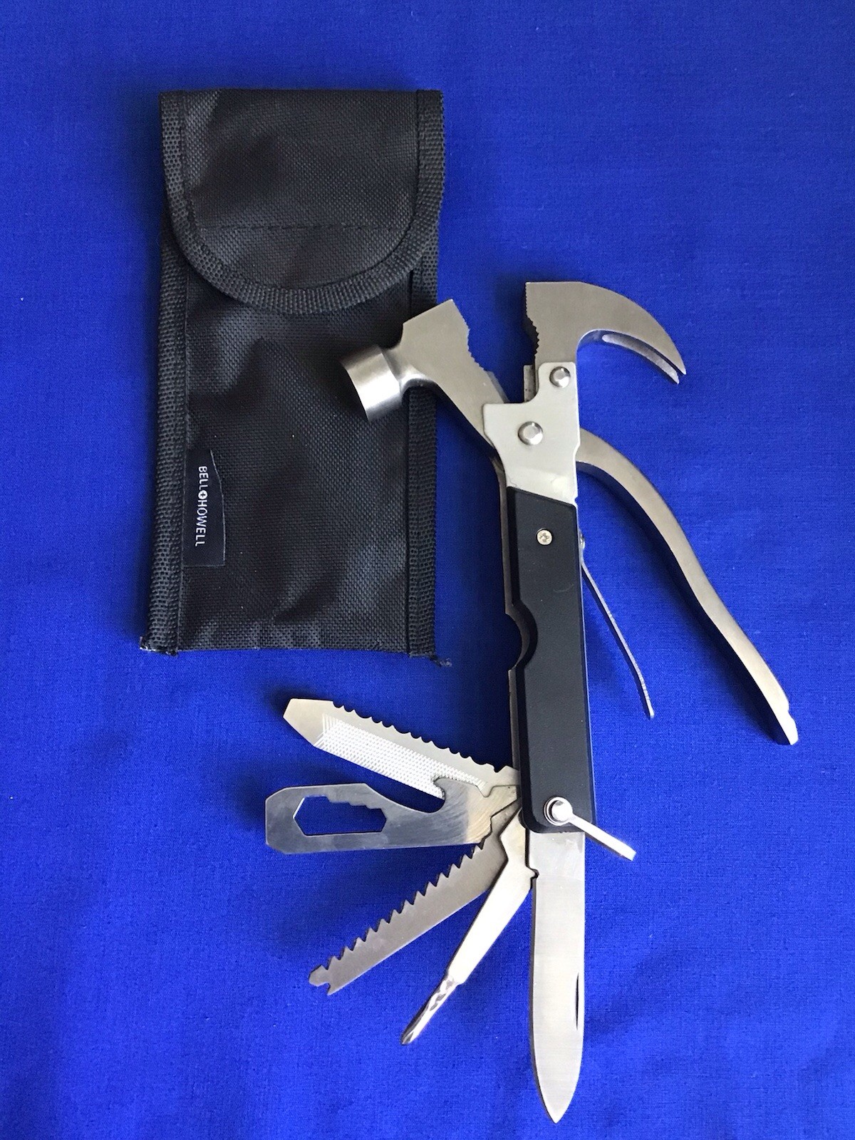 BELL + HOWELL MULTI TOOL CAMPING BACKPACKING WITH STORAGE POUCH