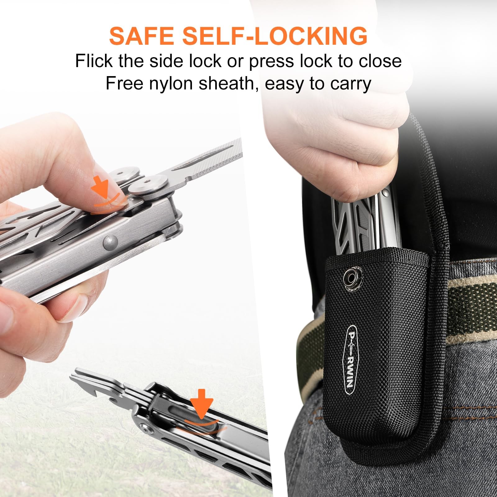 Multitool, 17-in-1 Stainless Steel Multi Tool Pliers with Self-Locking, Pocke…