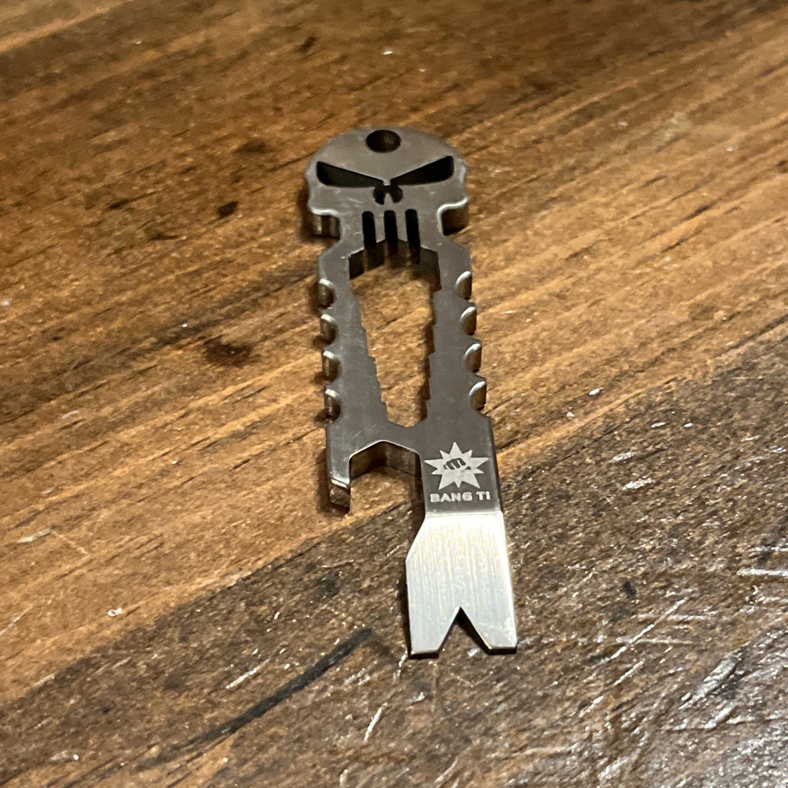 BANG TI Titanium EDC Pry Bar with Bottle Opener Function (PunisherPB)
