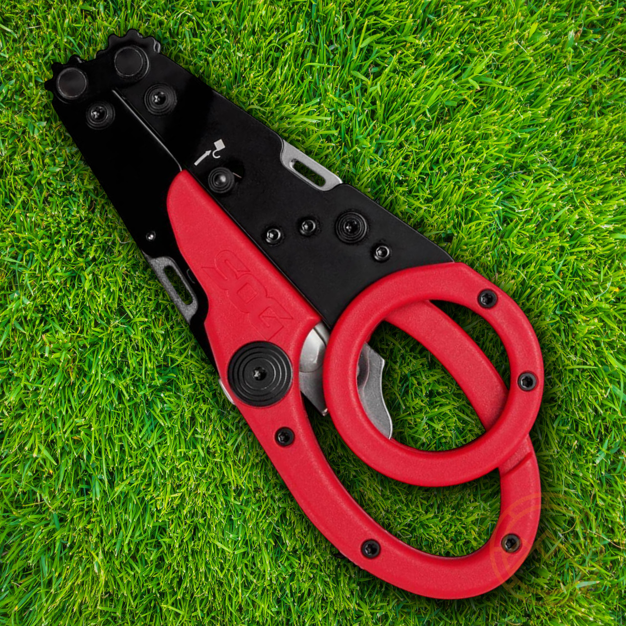 SOG Parashears Multi Tool Red Awl Belt/Cord Cutter Oxygen Wrench Glass Breaker