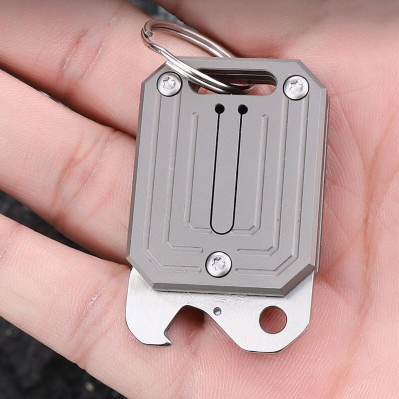 Titanium Alloy Mini Pocket Folding Knife Opener Keychain Outdoor EDC Multi Tools