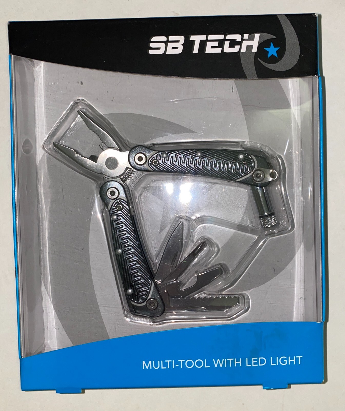 SB Tech Multi Tool with LED Light – New In Box