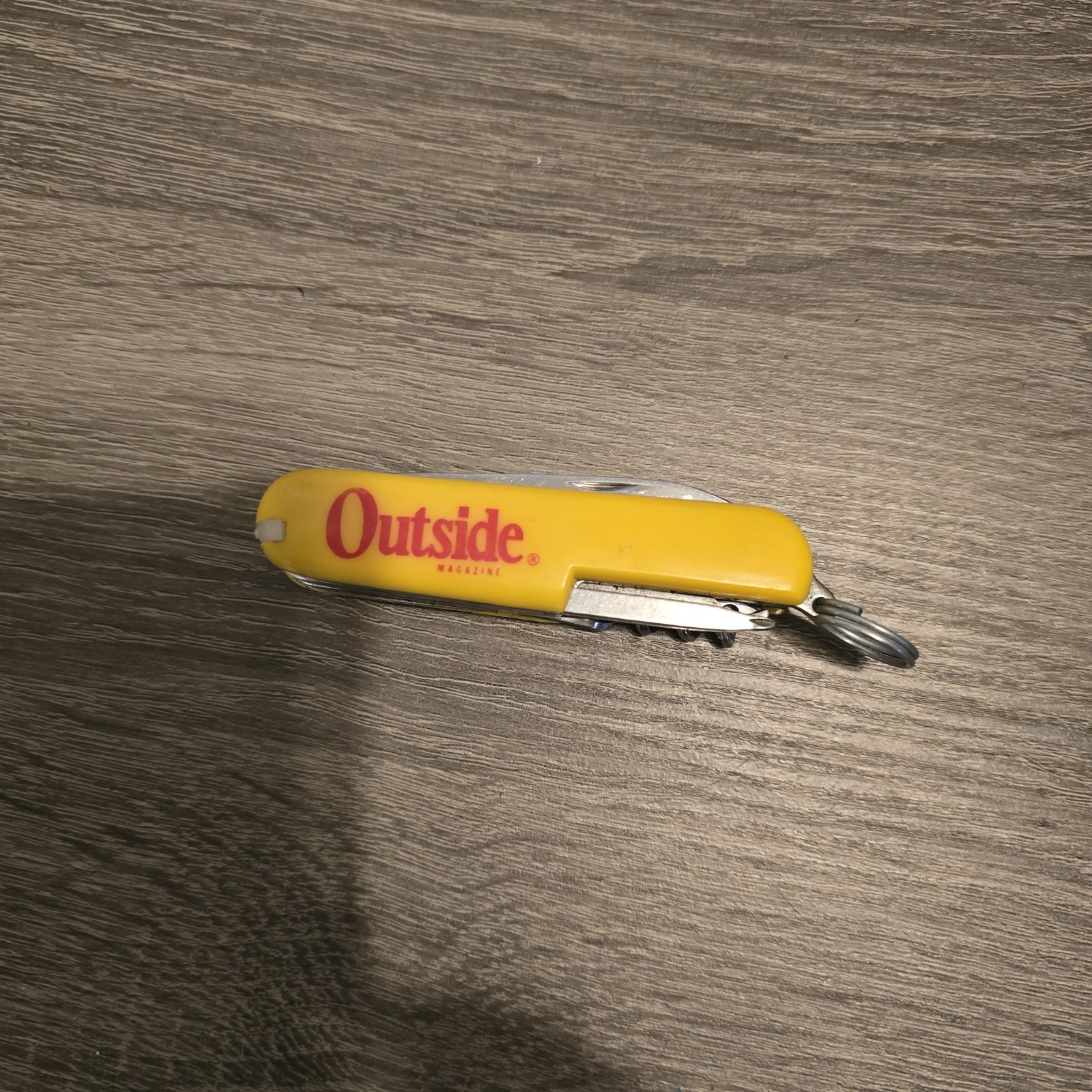 Outside Magazine Multi-Tool Pocket Knife Scissors Saw Key Ring Vintage