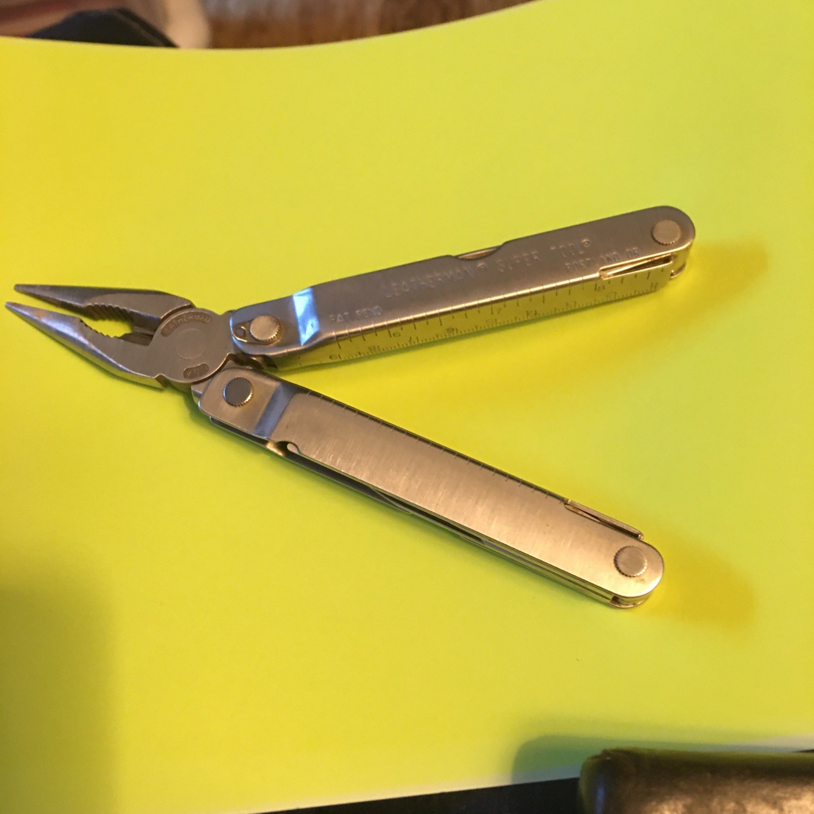 Leatherman Super Tool Made USA Portland Or. 8 Blades, Pliers, And Measure Sturdy