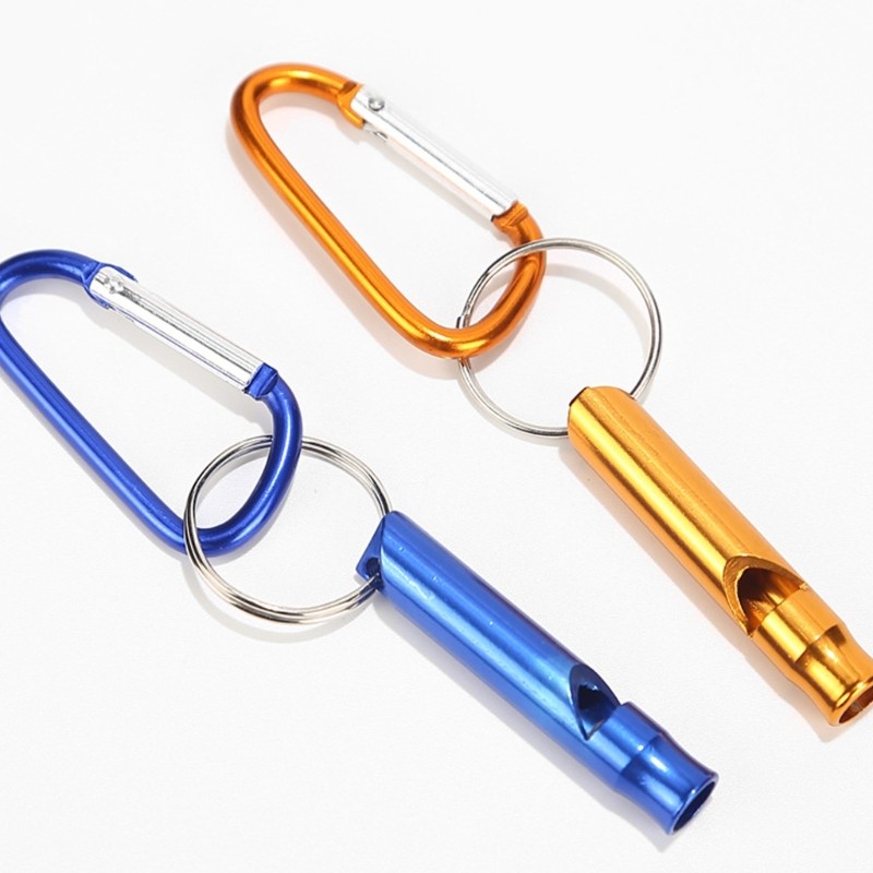 Compacts Survival Whistle With Carabiner Light weight For Backpacks Safety