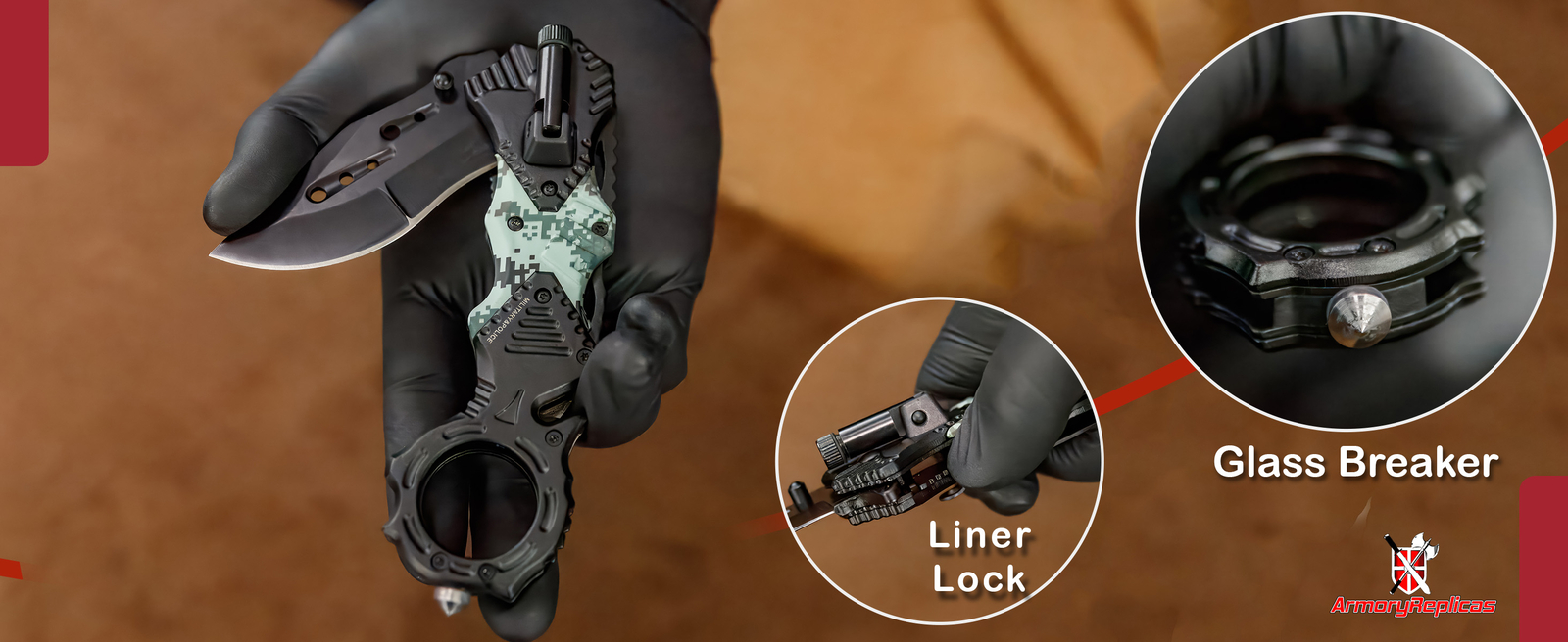 Homeland Floodlight Knife | Tactical Defense Emergency Pocket Military & Police
