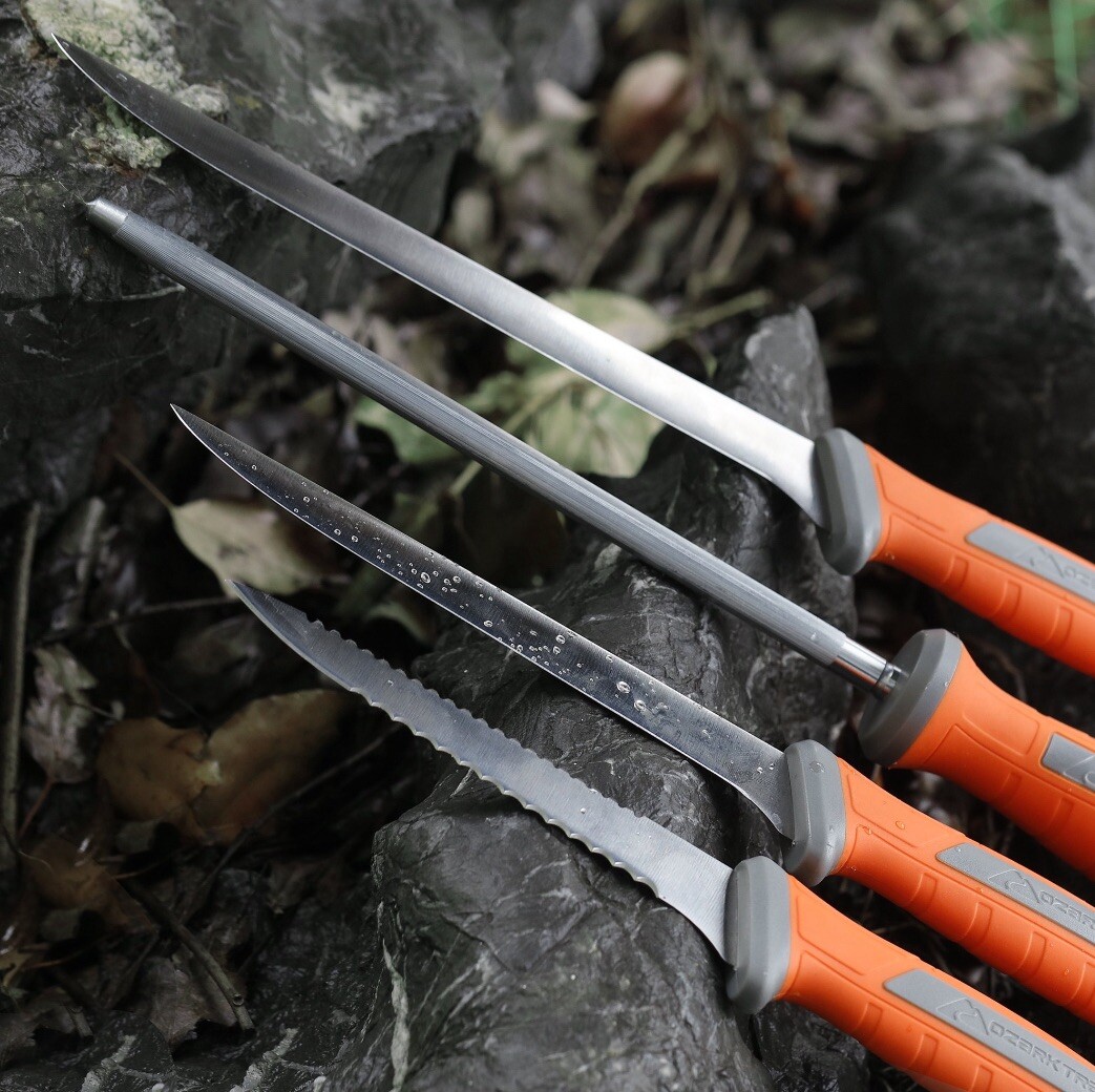 Ozark Trail 6 Piece Fish Fillet Knife Multi Set with Straight Edge Blade