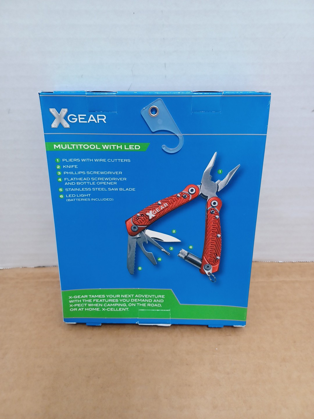 X-Gear 8 Tool Men’s Multi-Function Tool w/Led Light Black