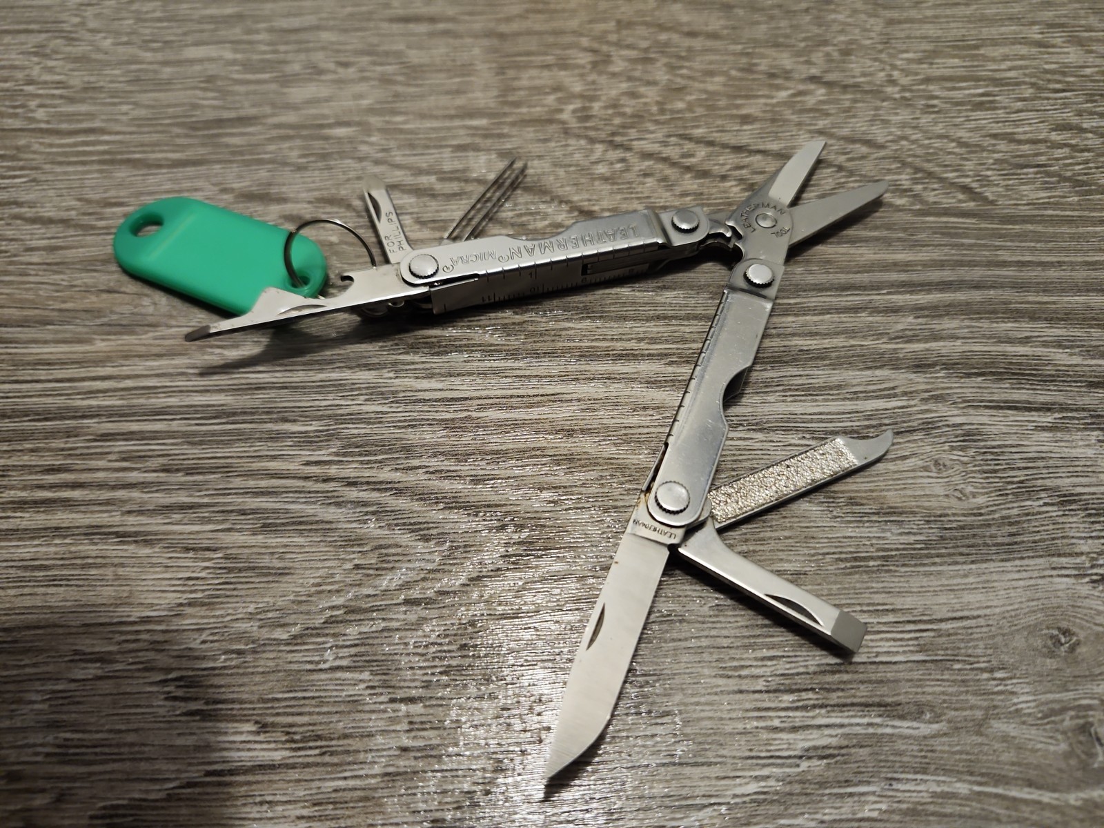 Leatherman Micra Multitool – Stainless Steel, Used, Good Condition