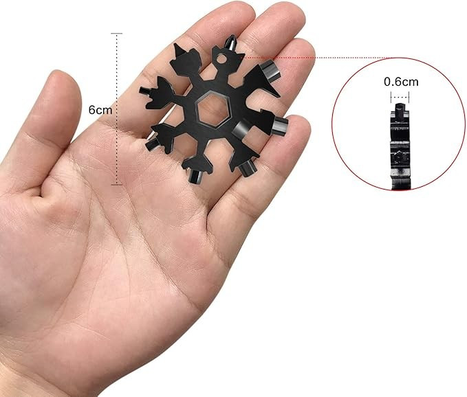 Dad Gifts for Men Adults Gifts for Men 18 in 1 Snowflake Multitool and Card Tool