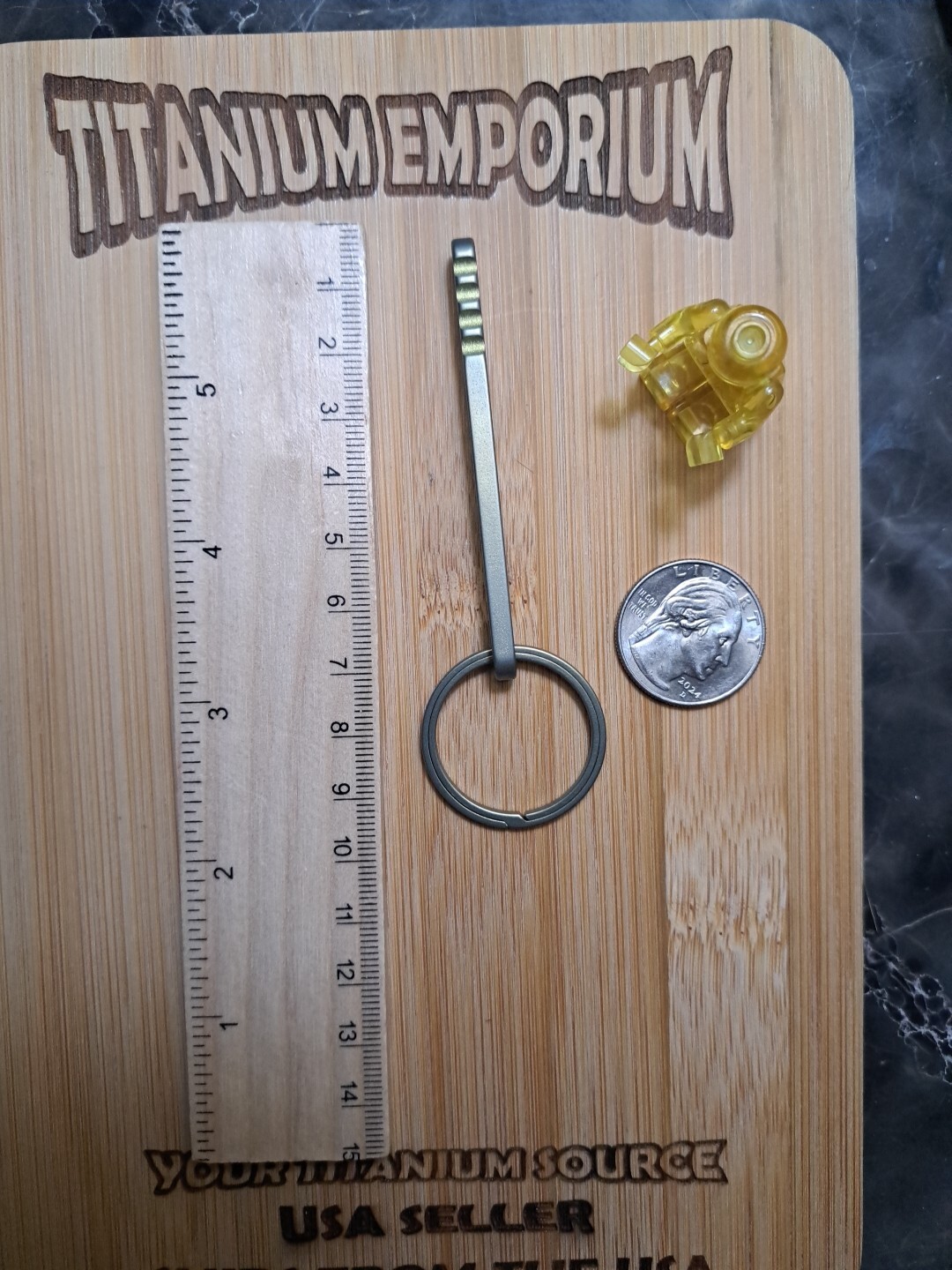Titanium Belt Clip Keychain With Built-in Bottle Opener