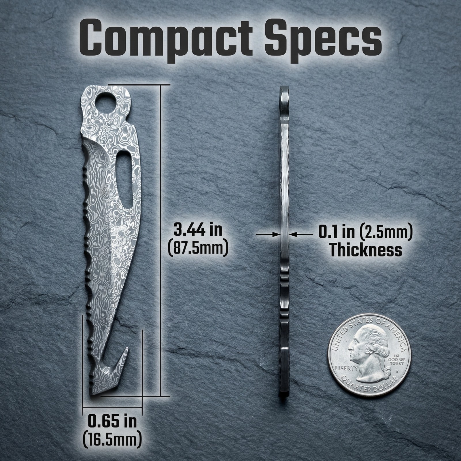 [USA STOCK] VG10 Damascus Replacement Blade Set for Leatherman SURGE 60 HRC