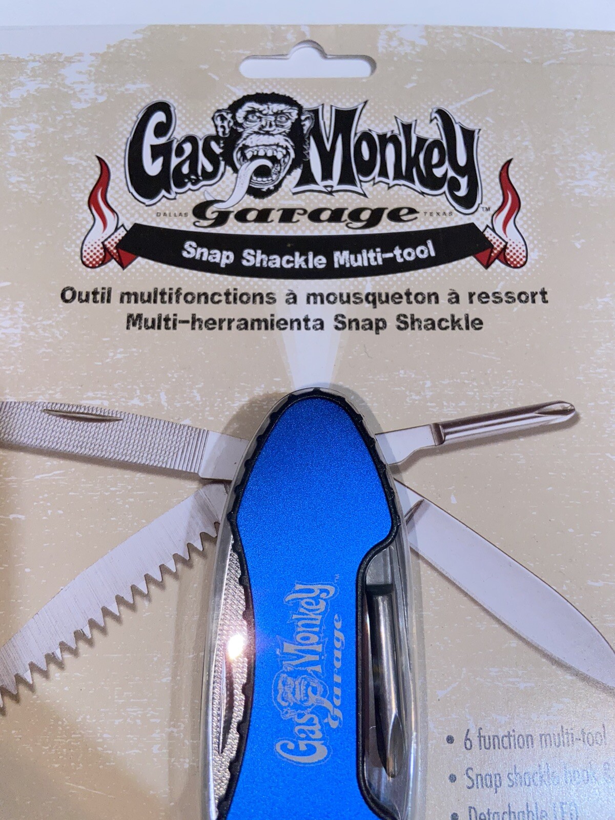 Multi-Tool Gas Monkey Snap Shackle Aluminum Handle Blade Saw File Drivers 1323