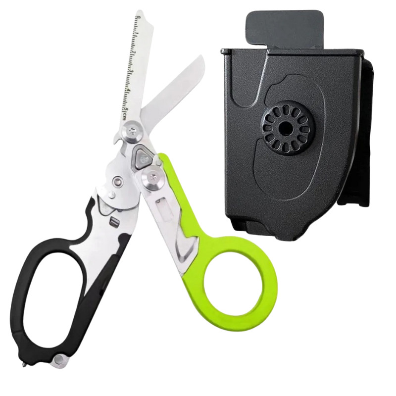 Tactical Folding Rescue Shears EMT Survival MultiTool Scissors Glass Break NEW