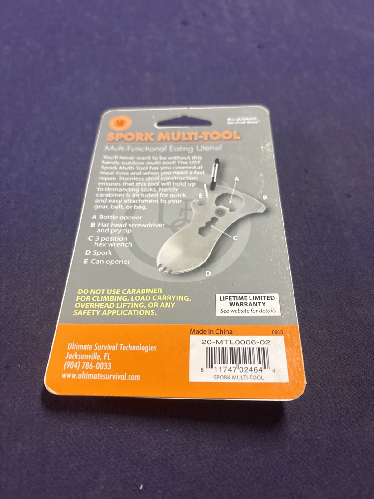 UST Ultimate Survival Technologies Survival Spork Multi-Tool Stainless Steel NEW