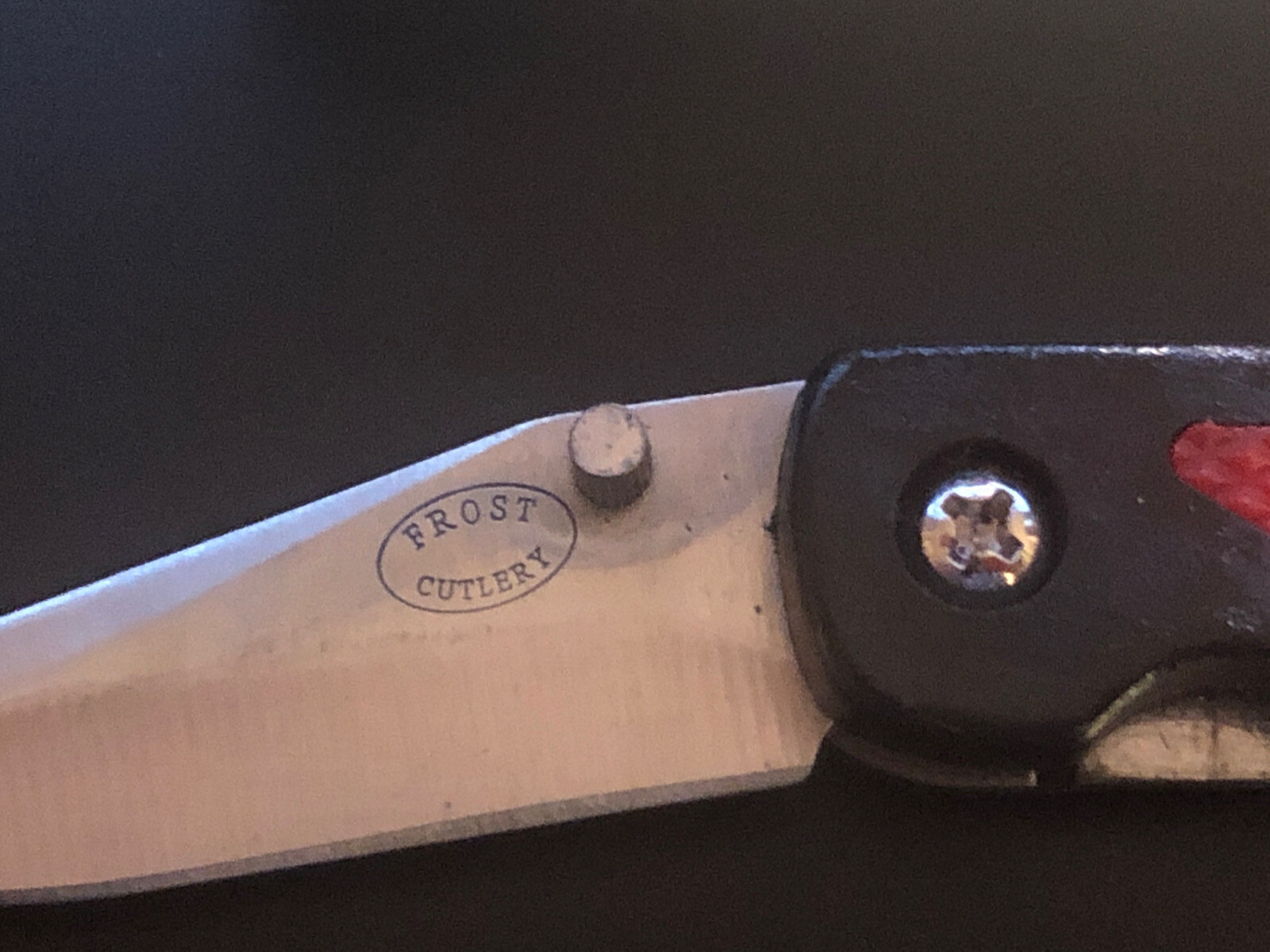 3” Pocket Knives Frost Cutlery THE BANDIT II black And Red NIB