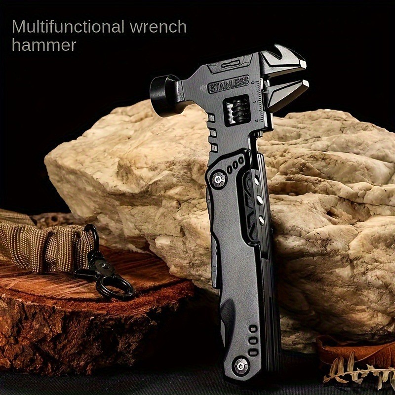 Multi Tool Hammer Adjustable Wrench Foldable Pliers Camping Car Repair Tool