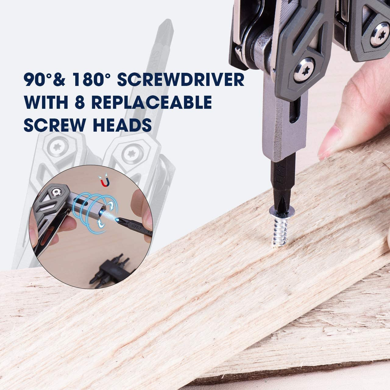 Valentines Day Gifts, Multitool Pliers, Titanium 21-In-1 Multi-Purpose Pocket K