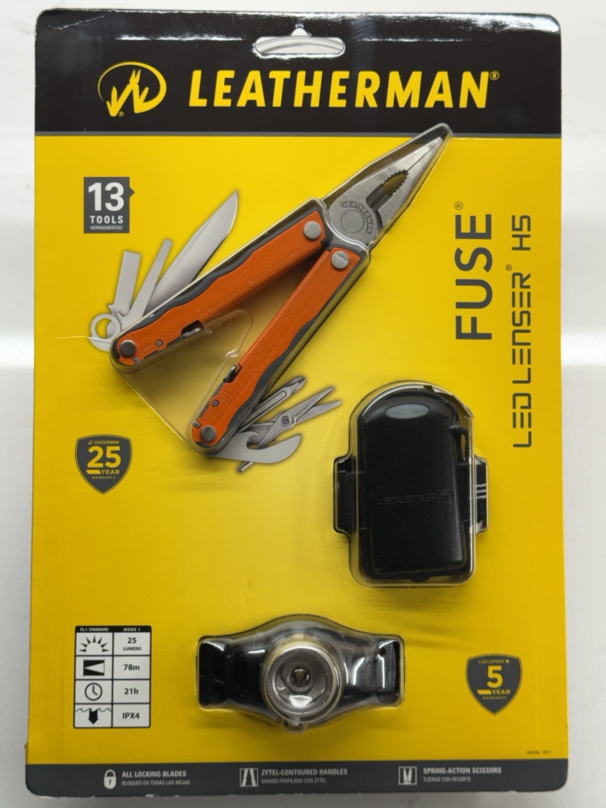 Leatherman Fuse Orange multi tool & Led Lenser Headlight
