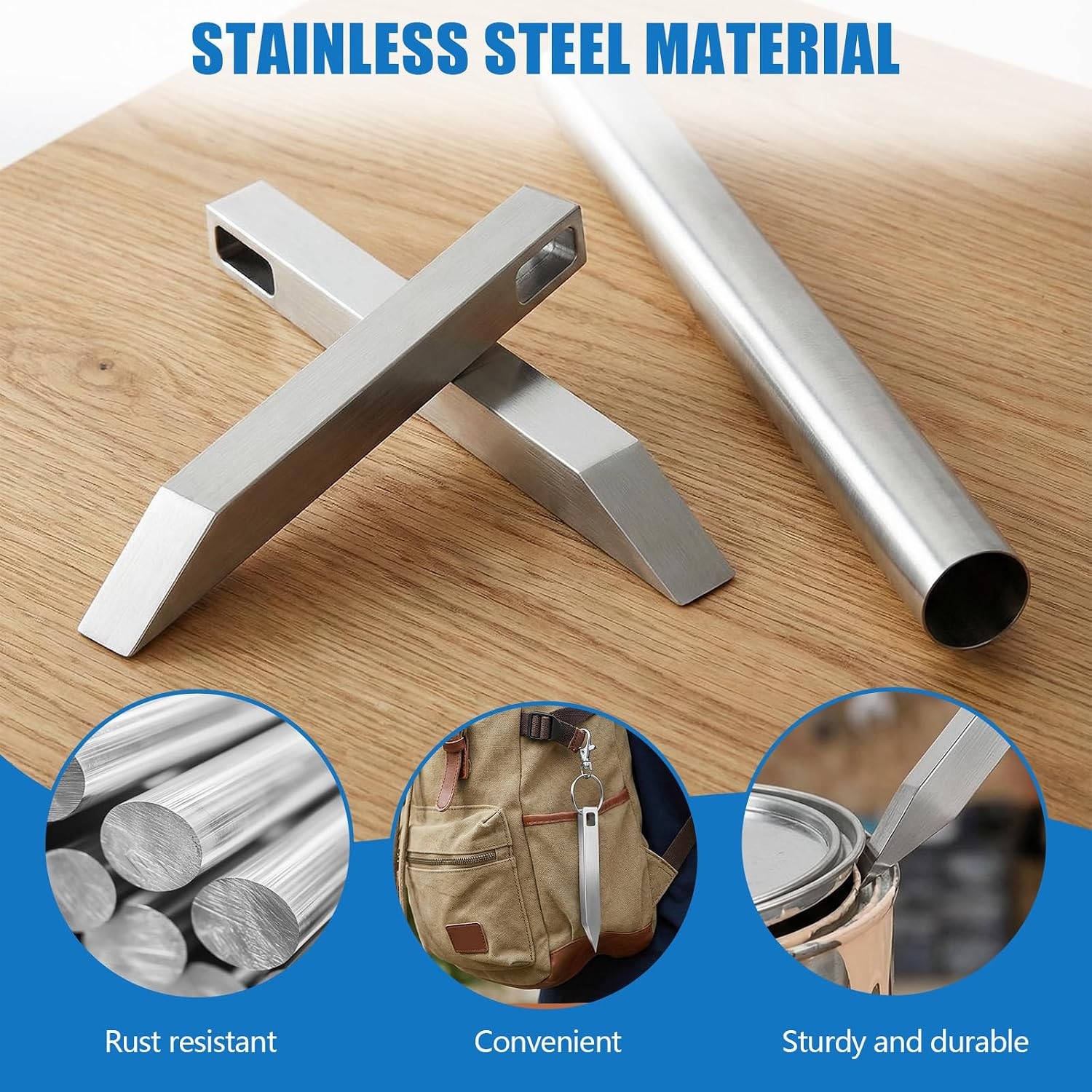 Stainless Steel Mini Pry Bars Keychain Multi Tool Keychain Accessories Set