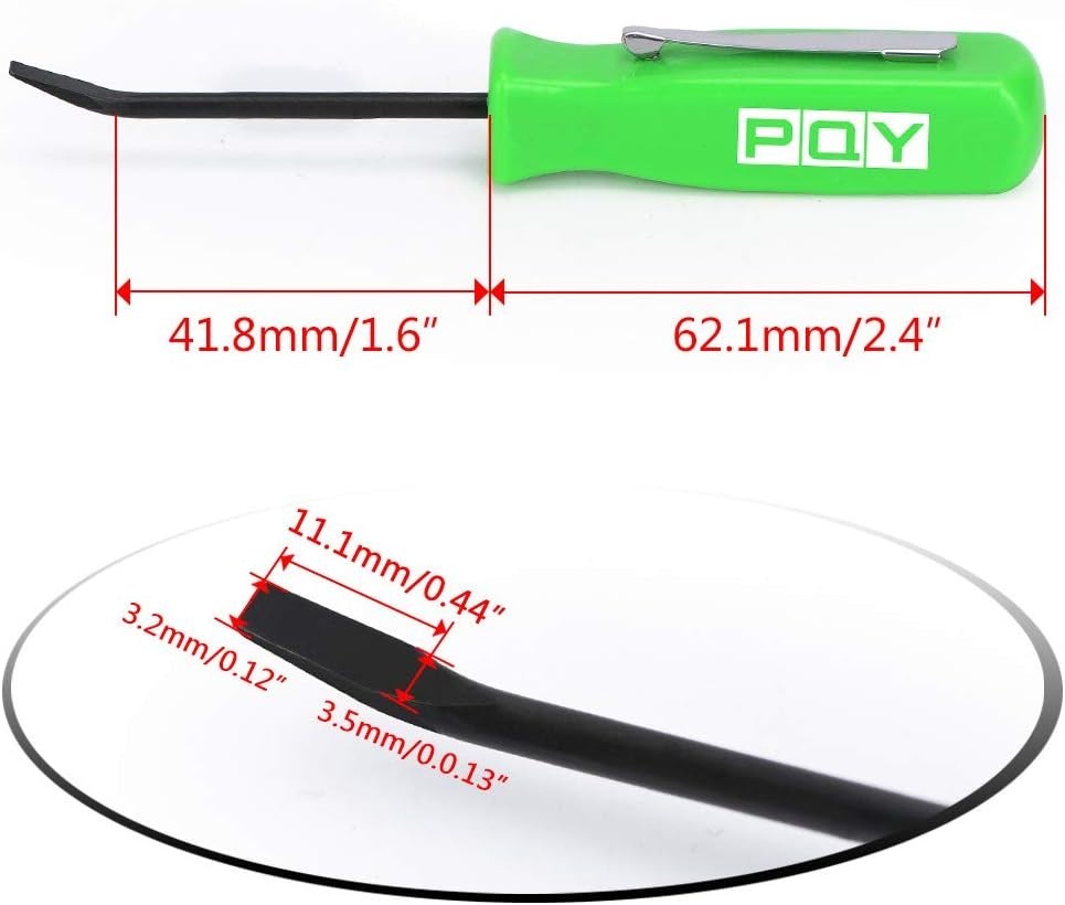 Mini Pocket Pry Bar with Pocket Clip 4.5″ Length 3pcs Green