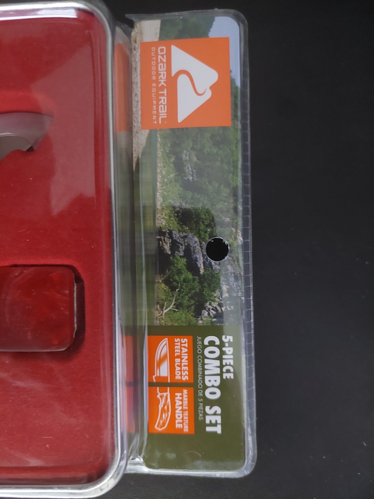 Ozark Trail 5pcs Combo Set-Stainless Steel Folding Knives, Multi-tool Money clip
