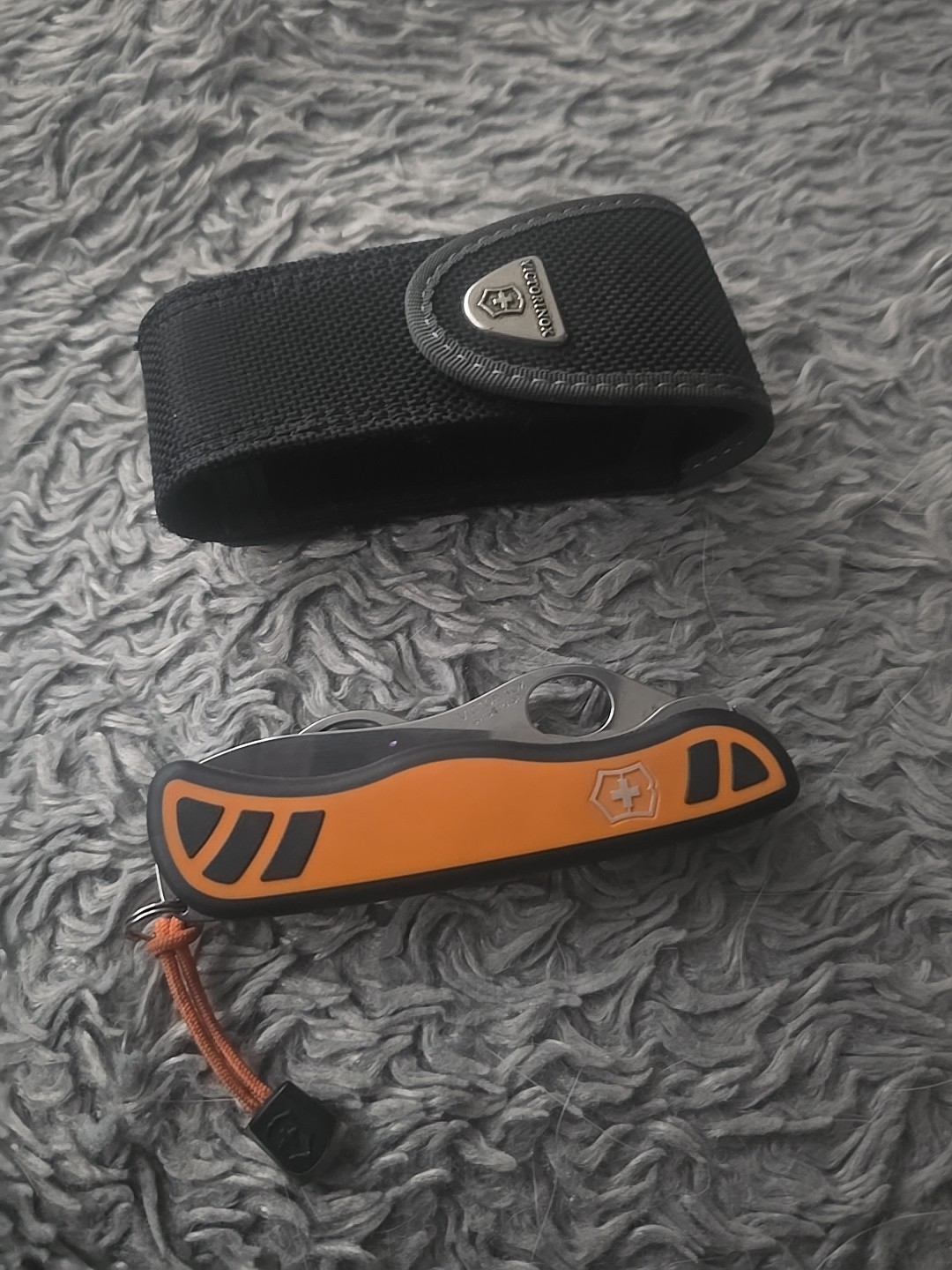 Victorinox Swiss Army Knife Multi-Tool Hunter XT Grip Orange w/Black Nylon Case