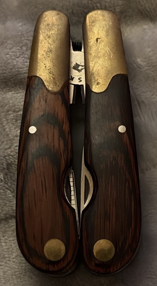 HUSKY 25 Years 25th Anniversary Limited Edition Multi-Tool Brass Wood vintage